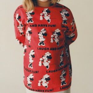Zara x Disney Minnie Mouse Long Sleeve Top 3-4